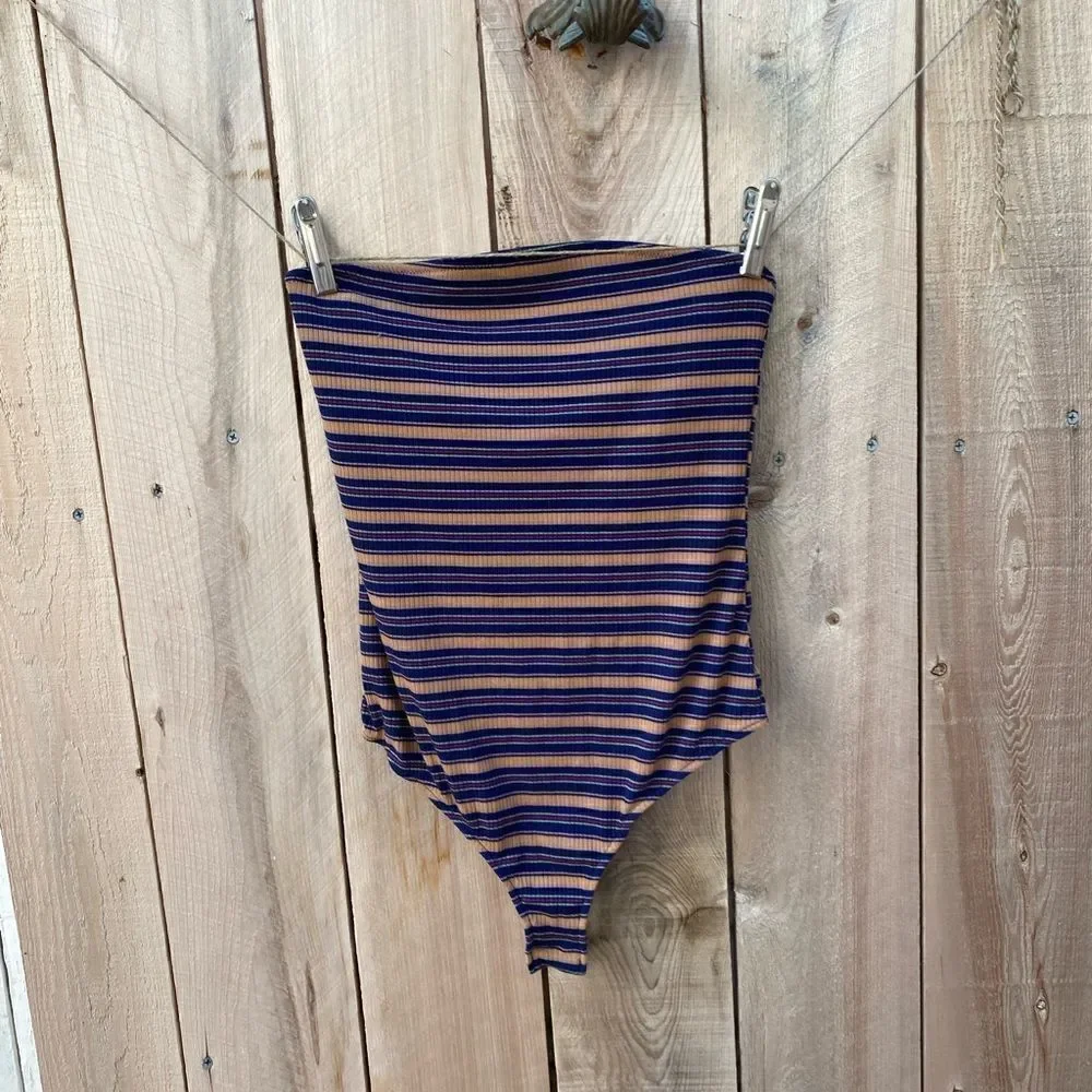 FREE PEOPLE intimately Stripe Out Bodysuit size small - Picture 10 of 11